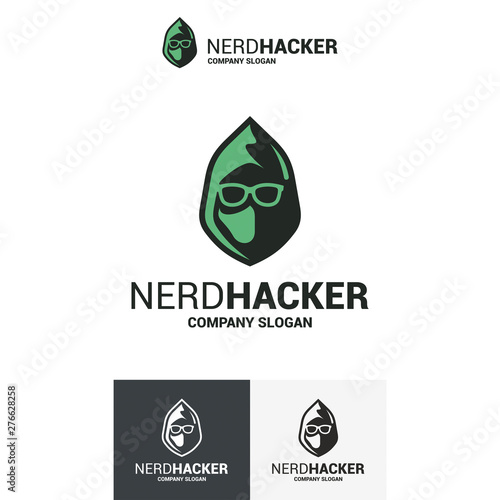 Nerd Smart Hacker Logo