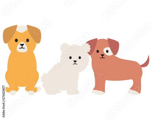 little dogs adorables mascots characters © Stockgiu