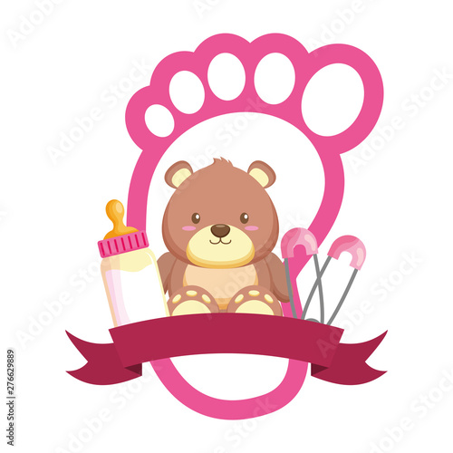 girl decoration baby shower card