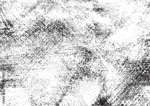 A pale, grungy, black and white texture of an acrylic wash on canvas. Ideal for use as a background texture or for applying an aged or vintage effect to graphics.