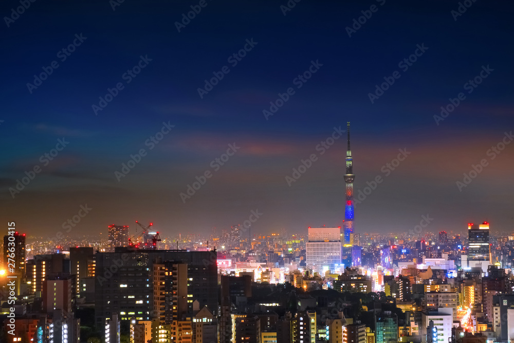 Scenic view of the city of tokyo, the capital city of Japan 