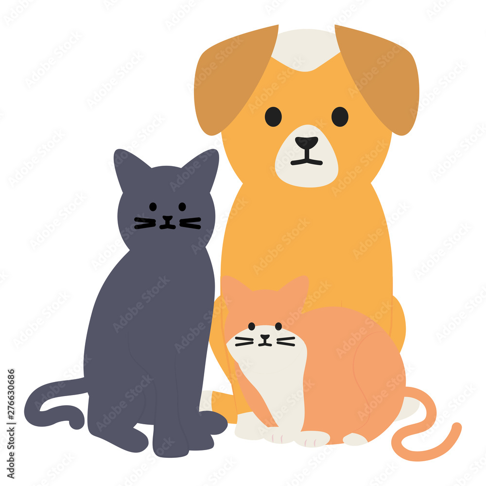 cute cats and dog mascots adorables characters cute cats and dog mascots adorables characters