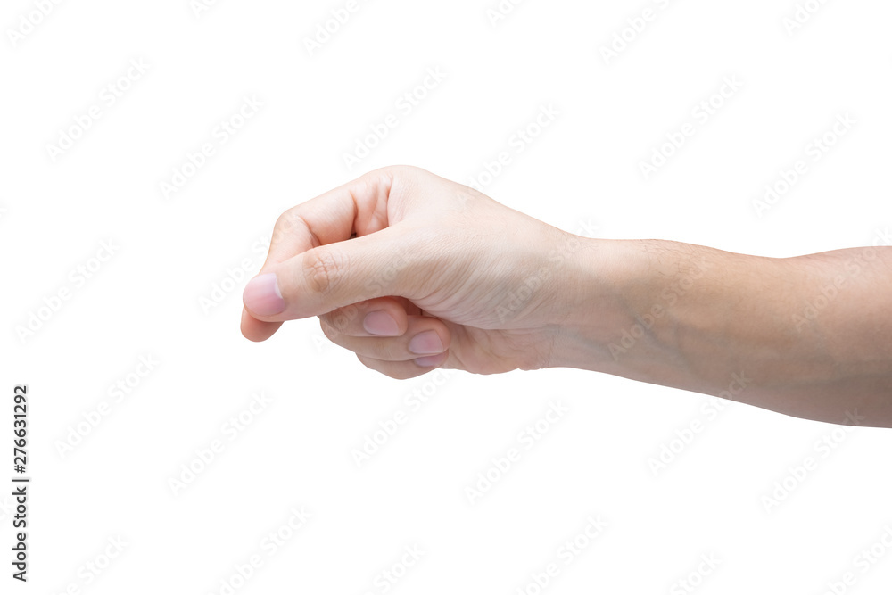 Man hand holding isolated on white background with clipping path. Man hand holding isolated on white background with clipping path.
