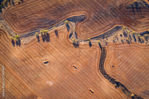 aerial view wheat fields near Northampton, WA