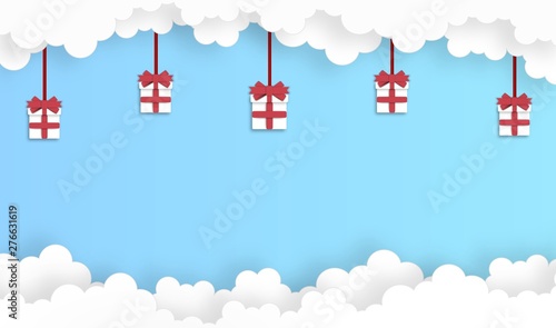 sky with gift box in the ai...