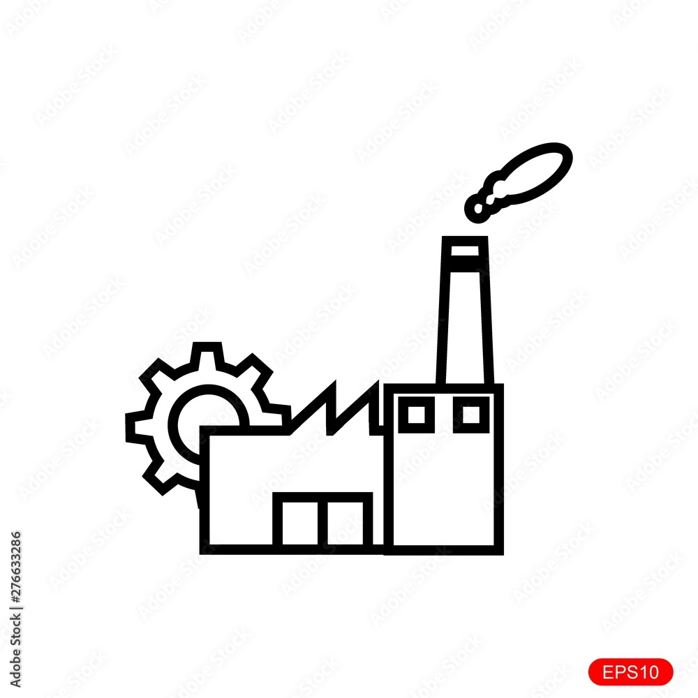 factory icon with white background. vector illustration factory icon with white background. vector illustration