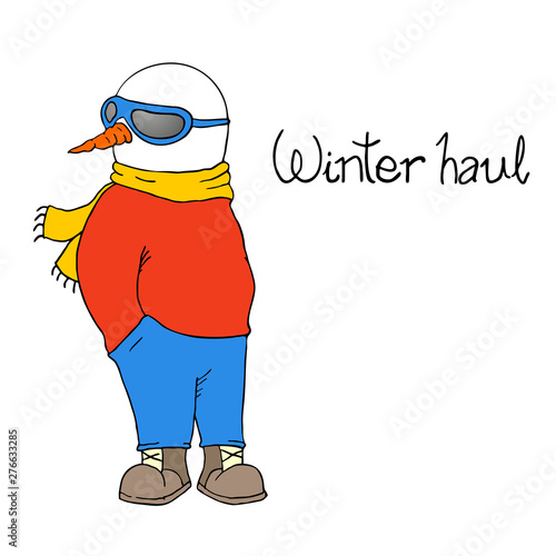 elegant snowman illustration