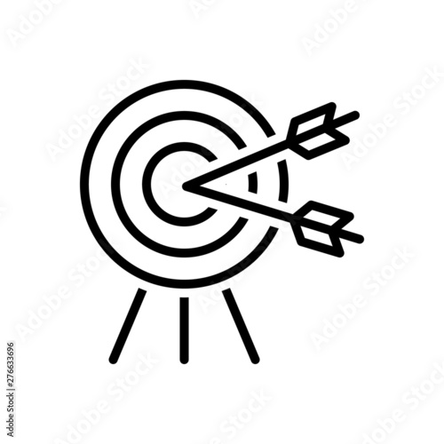 Black line icon for target quarry 