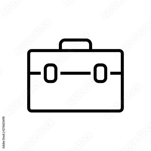 Black line icon for suitcase