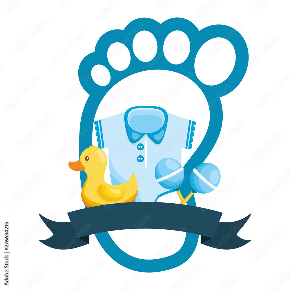 Obraz premium boy decoration baby shower card