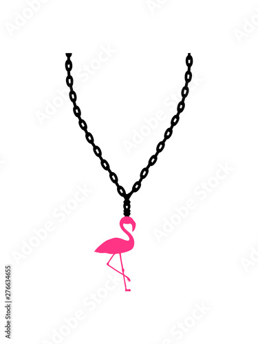 Wallpaper Mural halskette schmuck flamingo vogel pink urlaub strand meer sommer sonne design cool Torontodigital.ca
