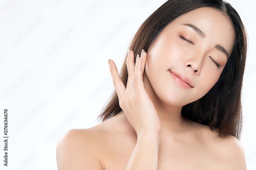Beautiful Young Asian Woman with Clean Fresh Skin, Beautiful Young Asian Woman with Clean Fresh Skin,
