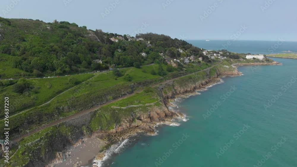Flying towards the Irish mountains with a drone. Kiliney, Dublin, Ireland Flying towards the Irish mountains with a drone. Kiliney, Dublin, Ireland
