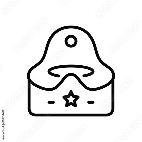 Black line icon for floor potty