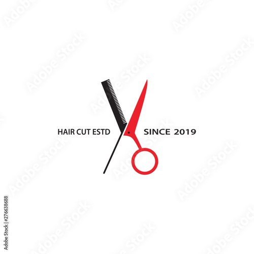 Scissor Logo.Barber Logo.Barbershop Logo Vector Illustration