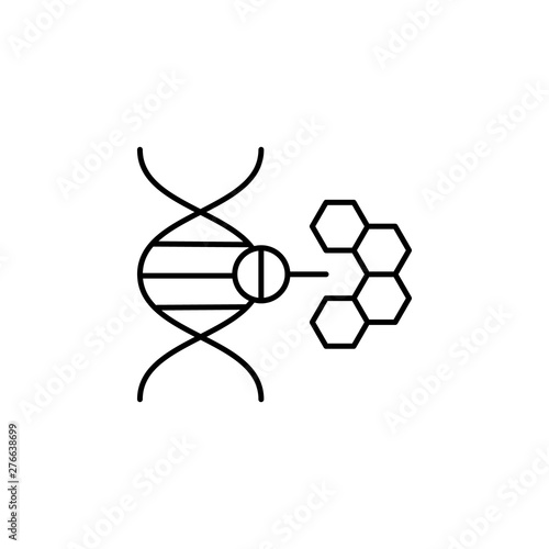 gene icon. Simple thin line, outline vector of Biology icons for UI and UX, website or mobile application