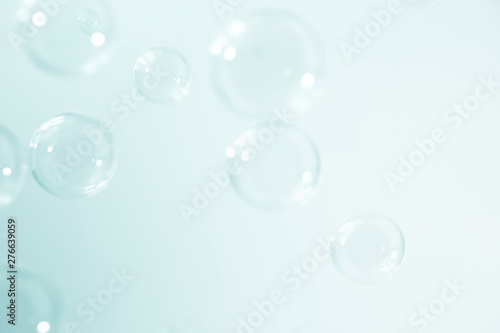 bright soap bubbles background.