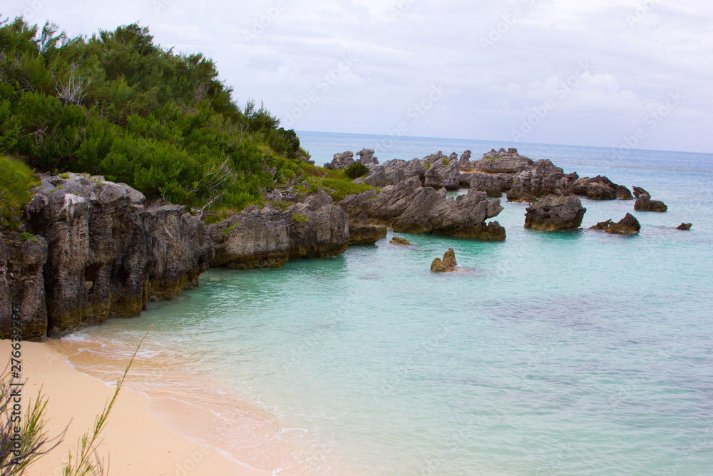 sea, beach, water, landscape, coast, ocean, nature, rock, blue, sky, island, shore, travel, bay, summer, coastline, sand, cliff, tourism, beautiful, mountain, vacation, tropical, green, seascape, boat