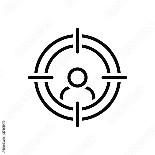 Black line icon for head hunting 