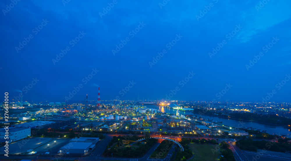 Fototapeta premium 日本のコンビーナート 夜景 