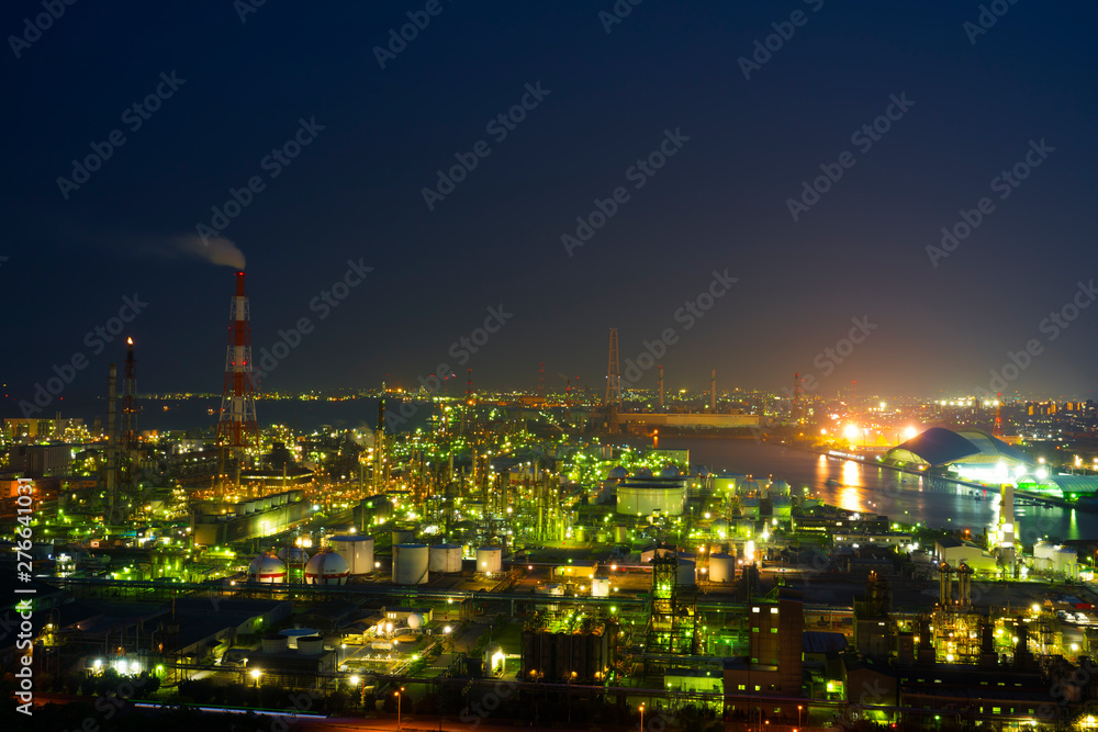 Fototapeta premium 日本のコンビーナート 夜景 