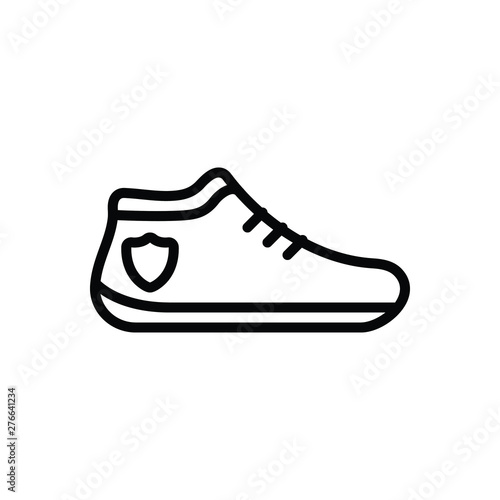 Black line icon for shoe 