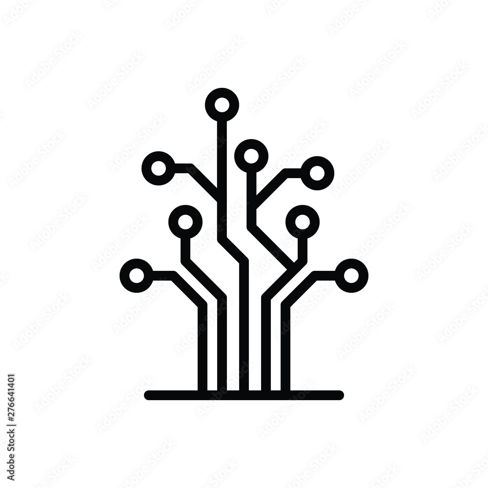 Black line icon for tree Black line icon for tree