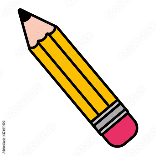 pencil supply school on white background photo
