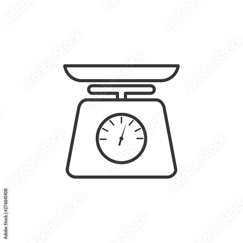 Weight scale icon symbol template black color editable. simple logo vector illustration for graphic and web design.