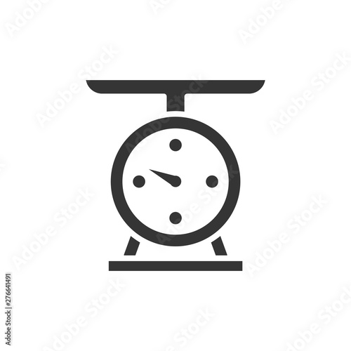 Weight scale icon symbol template black color editable. simple logo vector illustration for graphic and web design.