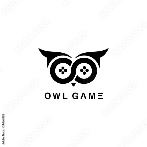 owl game night gamer logo design