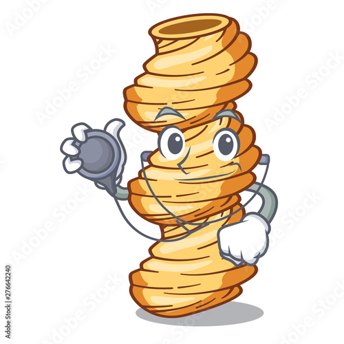 Doctor cellentani pasta isolated in the mascot