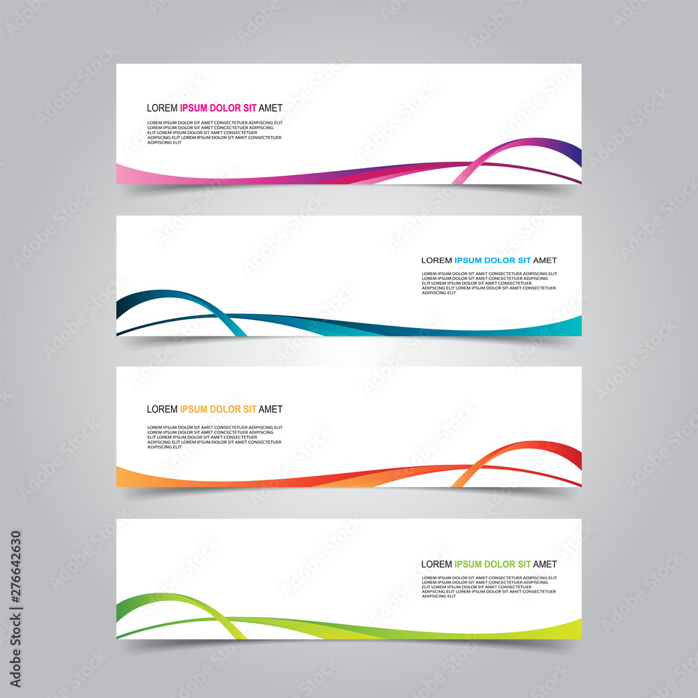 Naklejka premium Vector Abstract banner web template