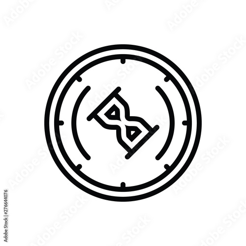 Black line icon for wait delay 