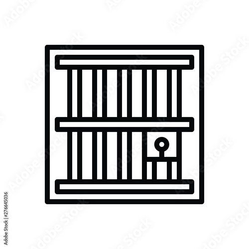 Black line icon for criminal 