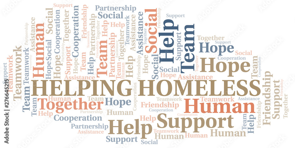 Helping Homeless word cloud. Vector made with text only. Helping Homeless word cloud. Vector made with text only.