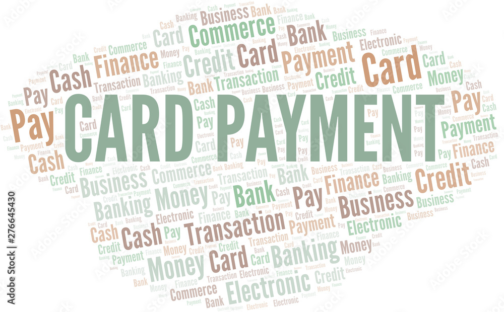 Card Payment word cloud. Vector made with text only.