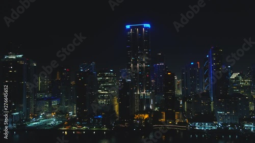 Wallpaper Mural Aerial video city lights Miami Brickell 4k Torontodigital.ca
