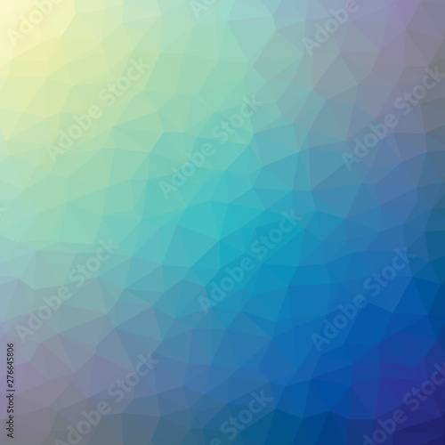 Blue Trendy Background. Abstract Low Poly Style. Crystal Polygon Template. Modern Design for Business, science and Technology. Origami Vector Illustration.