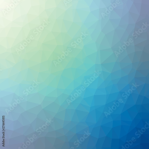 Blue Trendy Background. Abstract Low Poly Style. Crystal Polygon Template. Modern Design for Business, science and Technology. Origami Vector Illustration.