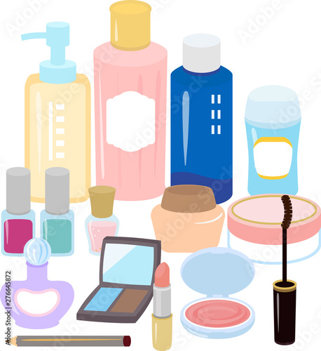 化粧品のイラストセット