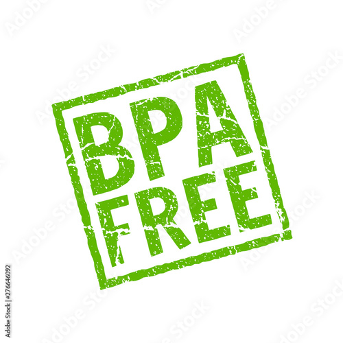 BPA free vector icon. Plastic free logo stamp toxic chemical bpa element eco safe icon