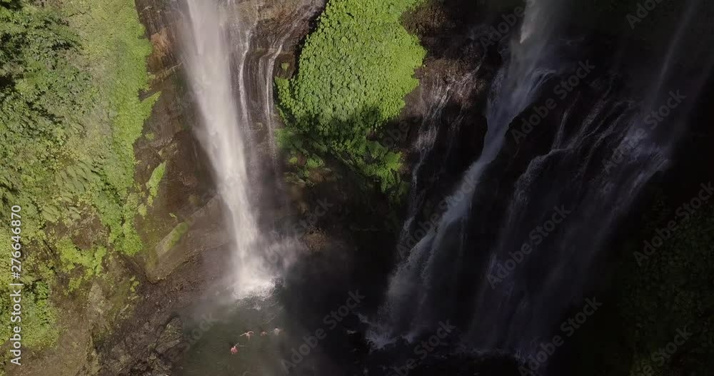 AERIAL: Sekumpul Waterfall in Bali AERIAL: Sekumpul Waterfall in Bali