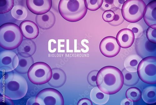 Abstract cell background, human biology science medical nucleus. Vector cell virus stem