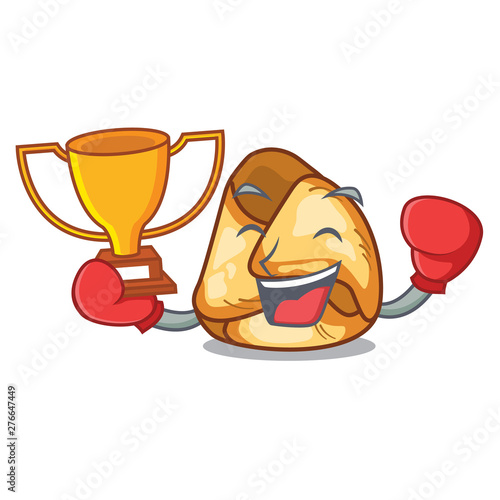 Boxing winner fusi istriani in the cartoon shape
