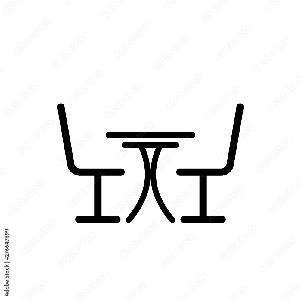 Cafe table symbol icon vector illustration Cafe table symbol icon vector illustration