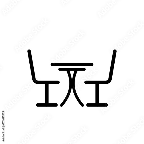 Cafe table symbol icon vector illustration © Bedjo