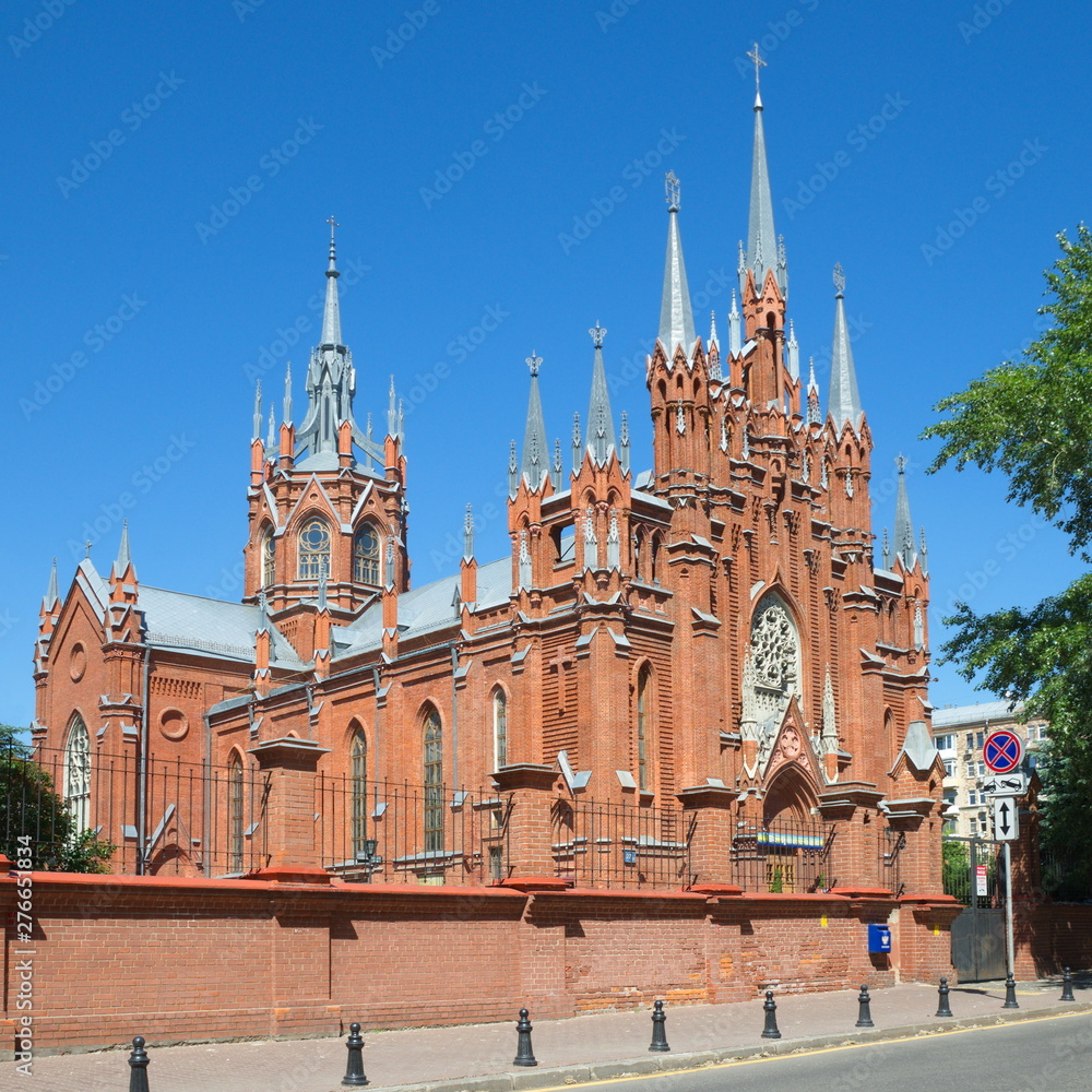 Fototapeta premium The Roman Catholic Cathedral of the Immaculate Conception of the blessed virgin Mary on Malaya Gruzinskaya street in Moscow, Russia