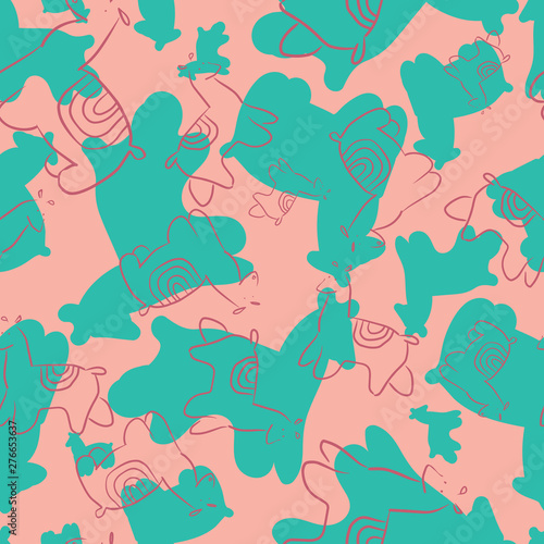 llama silhouette seamless repeat pattern design