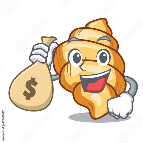 With money bag gnocchi pasta isolated in the character